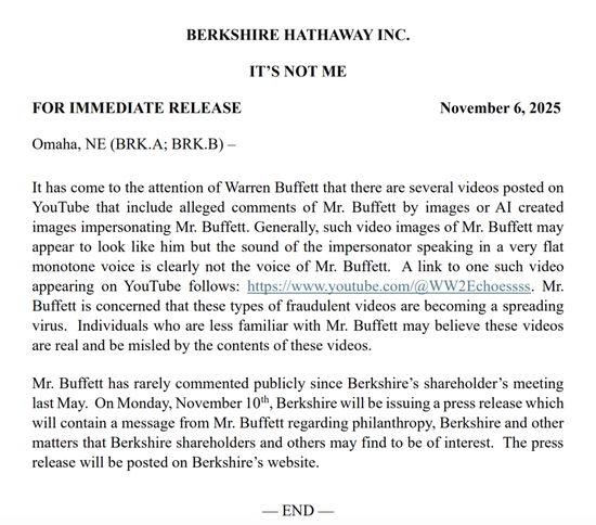 巴菲特,重磅来袭!